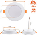 DA LIGHT Wbudowane reflektory LED 230 V, zestaw 6 szt 3000/4000/6000K