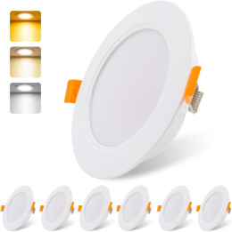 DA LIGHT Wbudowane reflektory LED 230 V, zestaw 6 szt 3000/4000/6000K