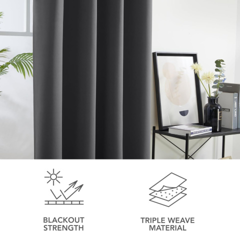 Deconovo Zasłony zaciemniające, ochrona przed zimnem, 214 x 107 cm Deconovo Zasłony zaciemniające, ochrona przed zimnem, 214 x 107 cm
