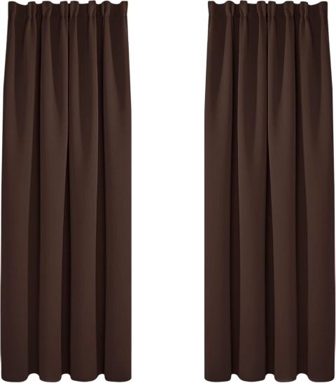 Deconovo zasłony zaciemniające z taśmą 175 x 140 cm zestaw 2 sztuk