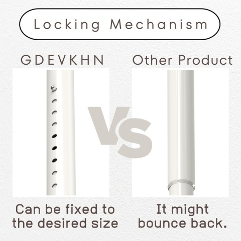 Drążek do zasłon prysznicowych, bez wiercenia czarny 90-140 cm, Ø32 mm