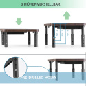 ETHU Stojak na monitor z 3 regulacją wysokości, z szufladą