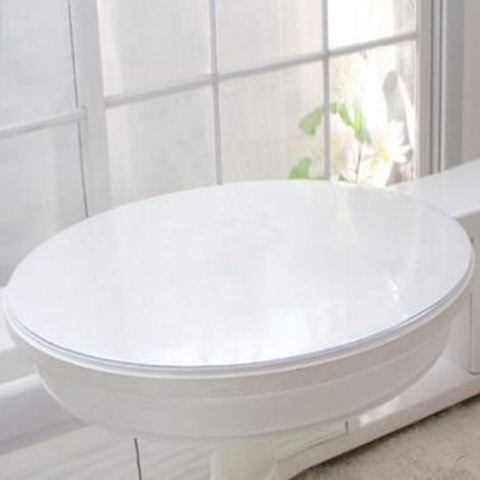 Okrągły Przeźroczysty Obrus PVC Wodoodporny Trwały Wytrzymały 110 cm