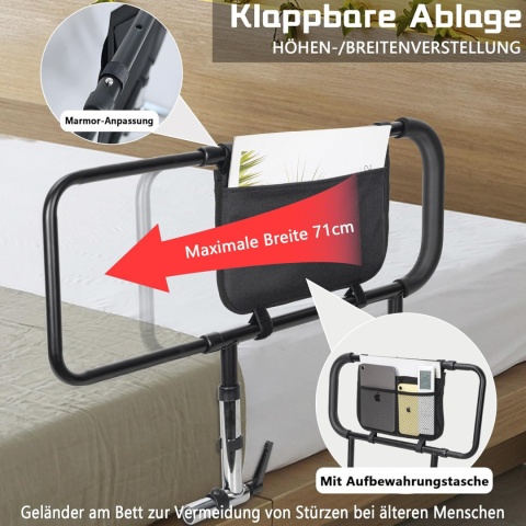 IBVIVIC Pomoc przy wstawaniu do łóżka dla seniorów, uchwyt, do 150 kg
