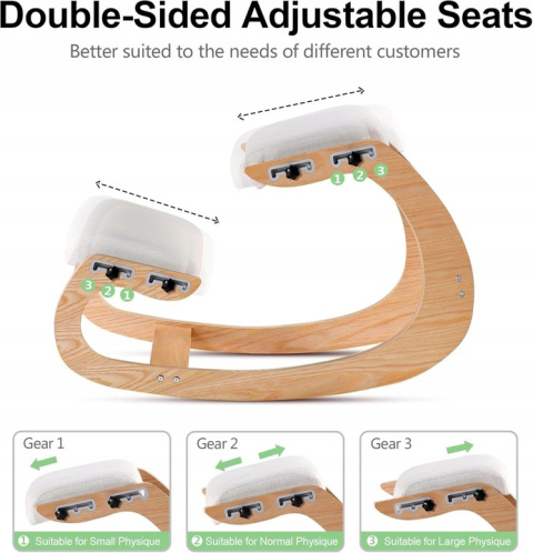 MALLVITALLY ERGONOMICZNE KRZESŁO KLĘKOSIAD BIAŁY DĄB MALLVITALLY ERGONOMICZNE KRZESŁO KLĘKOSIAD BIAŁY DĄB