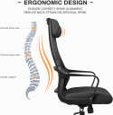 MELOKEA Ergonomiczny fotel biurowy obrotowy z funkcją kołysania