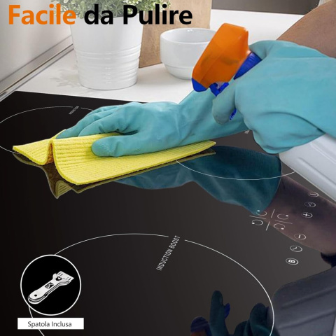 NOXTON Indukcyjna płyta kuchenna, 4 palniki, 6400 W, 60 cm