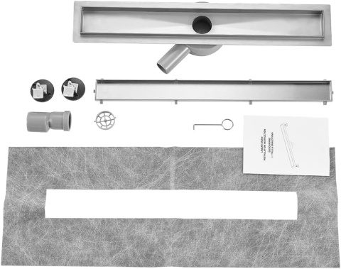 Plumbsys kanał prysznicowy ze stali nierdzewnej 70 cm, obrotowy, syfon