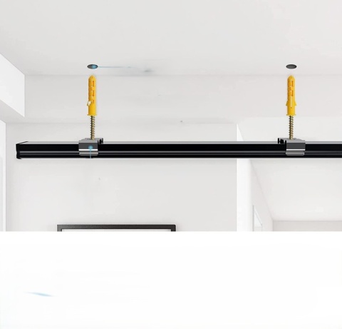 Profil LED U-kształtny, Czarny, 6 szt. z Białą Pokrywą 1m