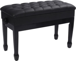 REDCAMP Regulowana ławka fortepianowa Duet z miejscem do przechowywani