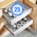 SAYZH Wysuwany organizer do szafek, szuflada 35 x 43 x 9 cm bialy