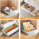 SAYZH Wysuwany organizer do szafek, szuflada 40 x 43 x 9 cm bialy