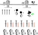 WOLFBIRD 6,6 ft/200 cm zestaw drzwi przesuwnych ze stali nierdzewnej