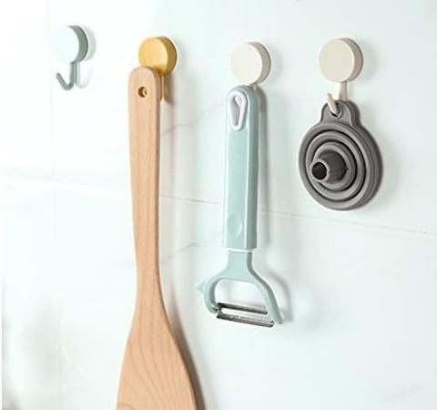 40 mocnych kolorowych haczyków samoprzylepnych, wieszaki ścienne