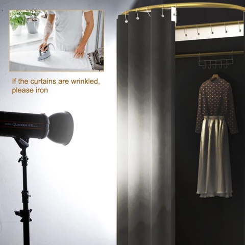 Ainbonte stojąca przenośna przymierzalnia z zasłonami 200x 100x 95 cm