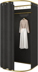 Ainbonte stojąca przenośna przymierzalnia z zasłonami 200x 100x 95 cm