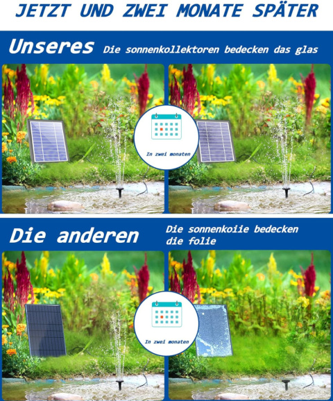 Biling Fontanna solarna, 3,5 W, solarna pompa do stawu ogrodowego