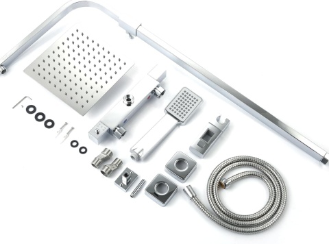 Biubiubath Termostatyczny system kolumna prysznicowa z regulacją wysokości