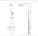 Biubiubath Termostatyczny system kolumna prysznicowa z regulacją wysokości