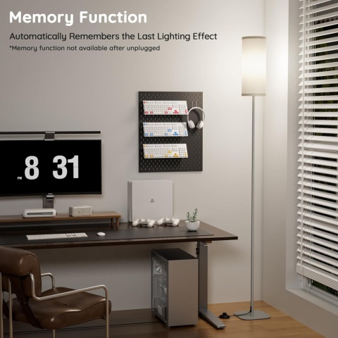 Buyya Inteligentna lampa stojąca 12W, ściemniana z aplikacją i pilotem