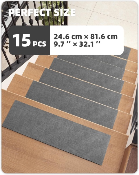 Color G Maty na schody, dywaniki schodowe, do wewnątrz, 10 sztuk