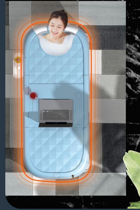 Einesin Składana wanna 3 w 1 ze zdejmowaną poszewką (127 x 61 x 52 cm)