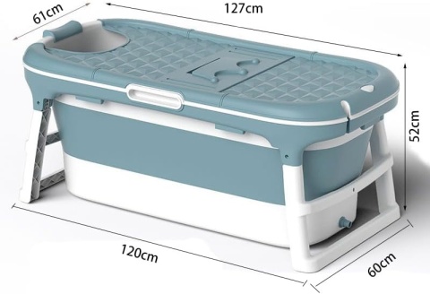 Einesin Składana wanna 3 w 1 ze zdejmowaną poszewką (127 x 61 x 52 cm)