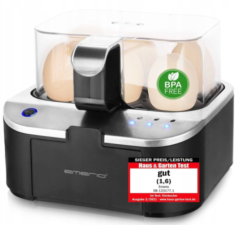 Emerio Jajowar Urządzenie do gotowania jajek 400 W 3 poziomy gotowania