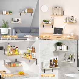 GOFOWRK 2 sztuki 30,5 cm wsporników półkowych, 5,4 mm grubości