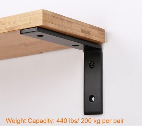 GOFOWRK 2 sztuki 30,5 cm wsporników półkowych, 5,4 mm grubości