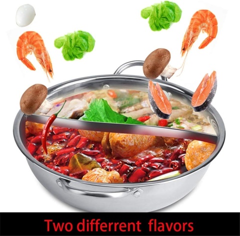 Garnek do gotowania 30/32 cm w stylu mandaryńskim, dwie przedrody