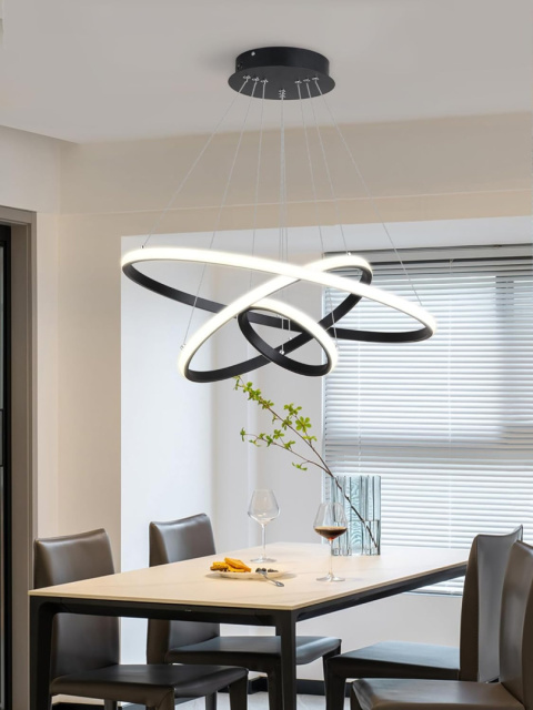 KAUCQI Lampa wisząca LED, 180 cm, możliwość ściemniania, z pilotem KAUCQI Lampa wisząca LED, 180 cm, możliwość ściemniania, z pilotem