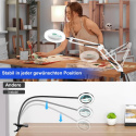 KLGFI 10 x lupa ze światłem i stojakiem, 2 w 1, lampa z lupą