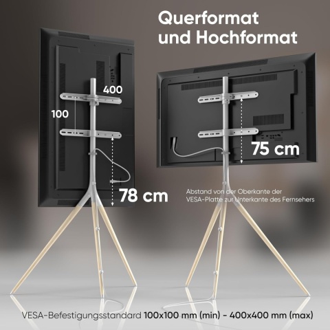 ONKRON Stojak pod telewizor sztaluga do telewizorów 32-65 cali