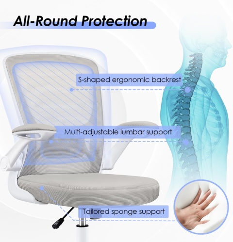 KERDOM Ergonomiczne krzesło biurowe, odparcie Lumbar KD 9060 C