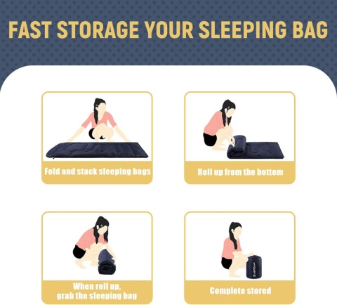 Śpiwor dla dorosłych Plecakowy Lekki Wodoodporny - Zimowe JEAOUIA