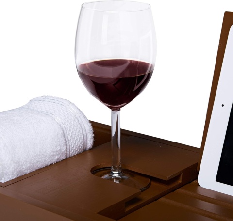 Deep Calm Regulowana taca na wannę z akcesoriami łazienkowymi