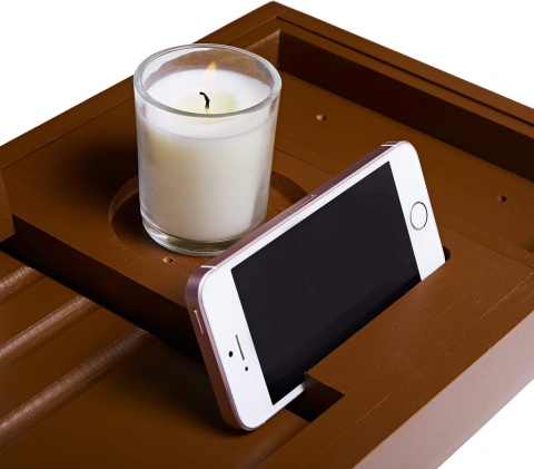 Deep Calm Regulowana taca na wannę z akcesoriami łazienkowymi