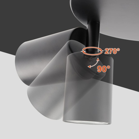 da LIGHT lampa sufitowa LED 2-żarówkowa czarna