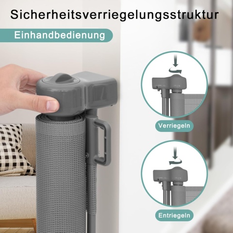 BRAMKA ochronna na schody, wysuwana, dla niemowląt, dla psów, 150 cm