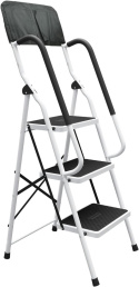 DAWNYIELD 3-stopniowa stalowa składana drabina schodowa antypoślizgowa