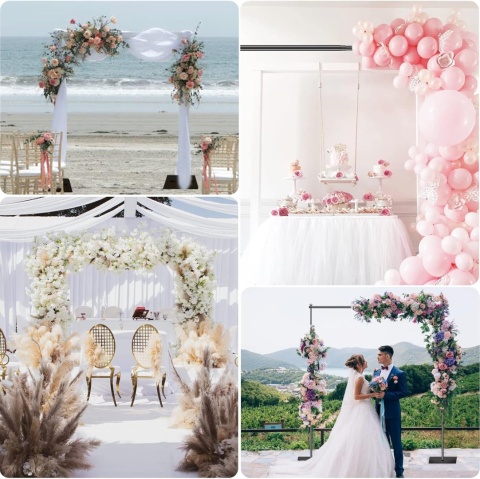 EMART Stojak na tło fotograficzne ze stalowym cokołem, 2,6 m x 3 m