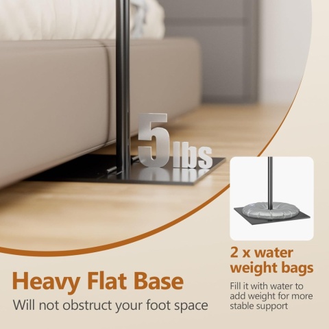 EMART Stojak na tło fotograficzne ze stalowym cokołem, 2,6 m x 3 m