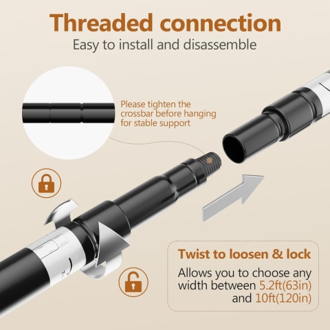 EMART Stojak na tło fotograficzne ze stalowym cokołem, 2,6 m x 3 m