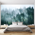 Fototapeta LAS ŚWIERKOWY WE MGLE 368 x 254 cm