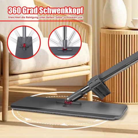 HEVOL mop z funkcją wykręcania, regulowany 130 -147 cm , 6 wkładów