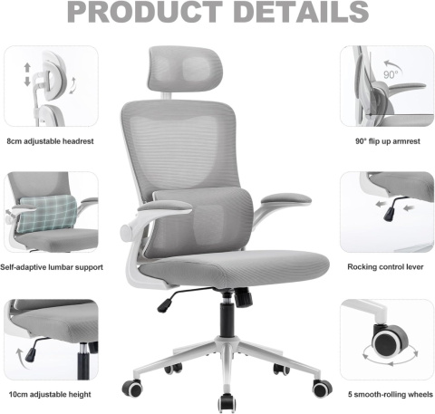LIYURUI Ergonomiczny fotel biurowy
