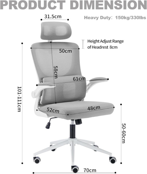 LIYURUI Ergonomiczny fotel biurowy