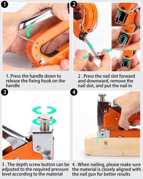 Lytool Zszywacz ręczny 3 w 1, zestaw 2000 zszywek
