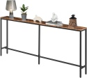 MAHANCRIS Konsola, 180 CM Wąski Długi Stół , metal i drewno